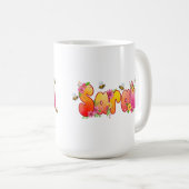 Sarah - Floral and Bee Design Mug (Devant droit)