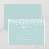 Sarah Jane light Mariage bleu et blanc RSVP (Devant / Derrière)