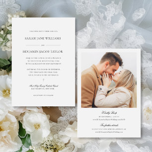 Sarah Katholieke Wedding Invitaties met RSVP Kaart