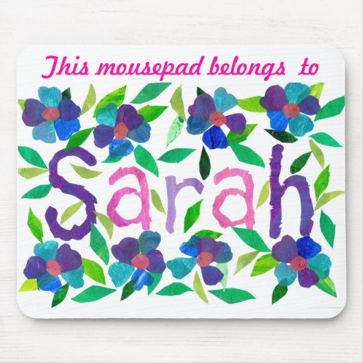"Sarah" Mousepad Muismat (Voorkant)