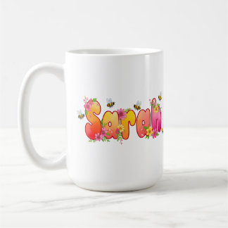 Sarah - Mug à design floral et abeille