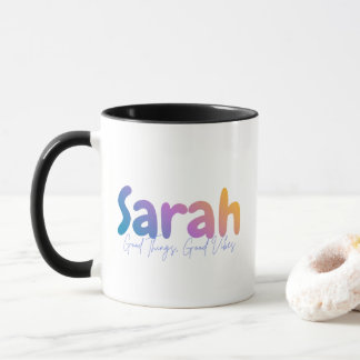 Sarah Naam Cadeau - Goede Dingen Goede Vibes Mok