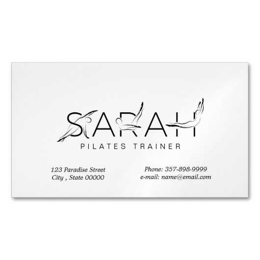 SARAH Nom Pilates Instructeur Carte de visite (devant)