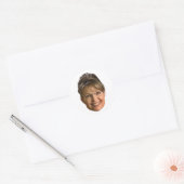 Sarah Palin Head Ronde Sticker (Envelop)