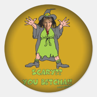 Sarah Palin is eng Ronde Sticker