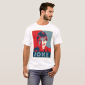 Sarah Palin "JOKE" t shirt (wit) (Voorkant volledig)