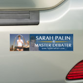 Sarah Palin - Master Debater Bumpersticker (Op auto)