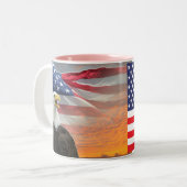 Sarah Palin - Mugs Drapeau US Aigle (Devant gauche)