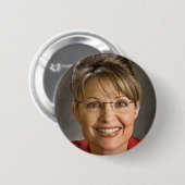 SARAH PALIN RONDE BUTTON 5,7 CM (Voorkant /achterkant)
