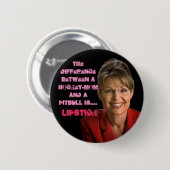 Sarah Palin, VP's lippenstift Ronde Button 5,7 Cm (Voorkant /achterkant)