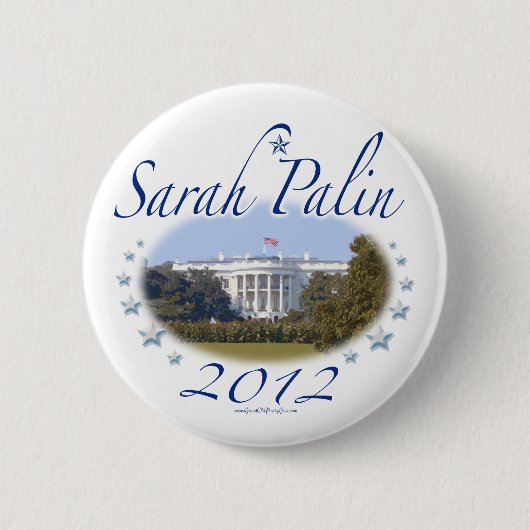Sarah Palin White House 2012 Button (Voorkant)