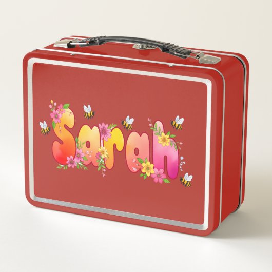 Sarah - Personalized Bee Lunch Box (Achterkant)