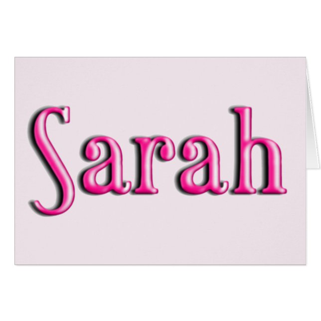 SARAH, pour Sarah (Devant horizontal)