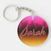 Sarah Prénom Golden rose Porte-clés (Devant)