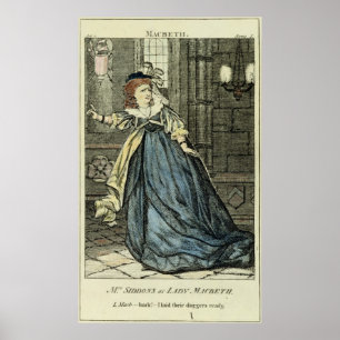 Sarah Siddons als Lady Macbeth Poster
