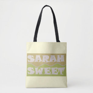 Sarah Sweet ontwerp licht groen zand kleuren Draagtas