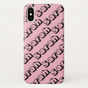 sarah uit Orphan Black. open bloklettertype iPhone X Hoesje