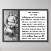 Sarah Winnemucca Native American Author Leader Poster (Voorkant)