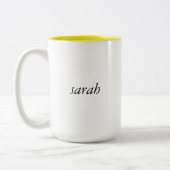 Sarah Yellow 15 oz Two-Tone Mok (Links)