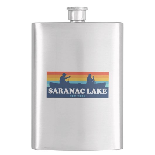 Saranac Lake New York Canoe Flacon (Voorkant)
