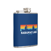 Saranac Lake New York Canoe Heupfles (Rechts)