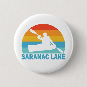 Saranac Lake New York Kayak Ronde Button 5,7 Cm