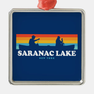 Saranac Lake New York Metalen Ornament