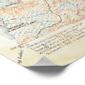 Saranac New York Topografische kaart Poster (Hoek)