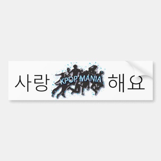 SARANG HAE YO KPOP MANIA Bumpersticker (Voorkant)