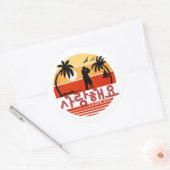 Saranghaeyo (Ik hou van jou) Koreaanse ronde stick Ronde Sticker (Envelop)