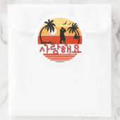 Saranghaeyo (Ik hou van jou) Koreaanse ronde stick Ronde Sticker (Tas)