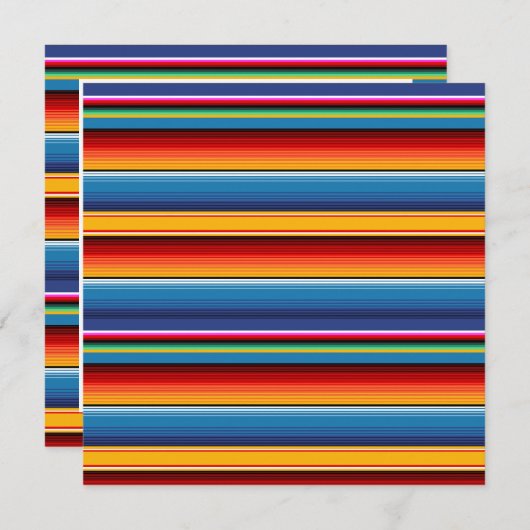 Sarape Cinco de Mayo Invitation (Devant / Derrière)