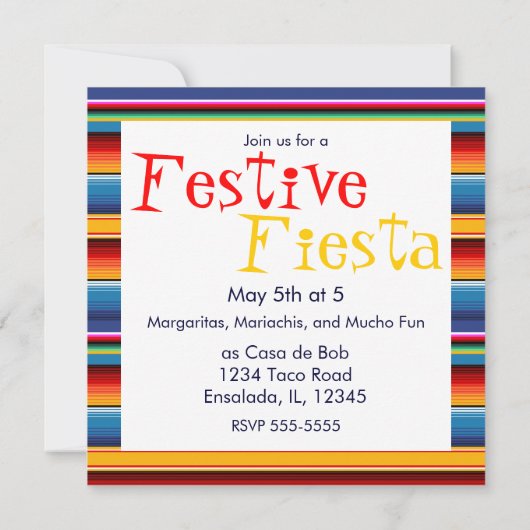 Sarape Cinco de Mayo Invitation (Dos)