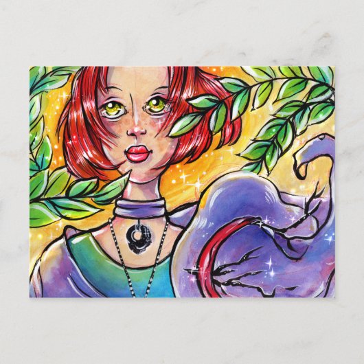 Saraphin Sun Witch Briefkaart (Voorkant)