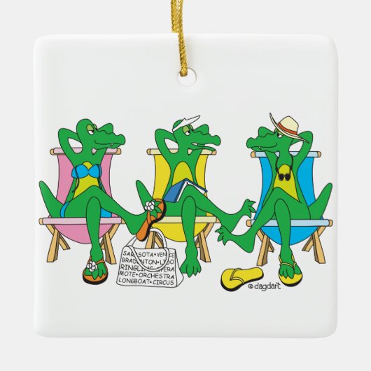 Sarasota Beach Keramisch Ornament (Voorkant)