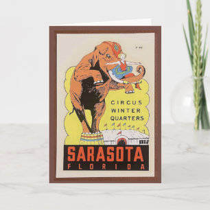 Sarasota Circus Wenskaart Kaart
