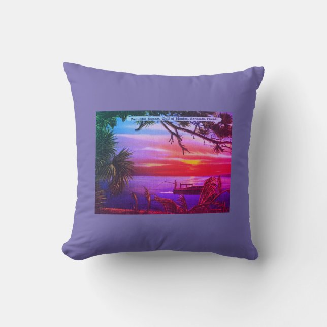  Sarasota, FL Beach Sunset - Golf van Mexico Kussen (Voorkant)
