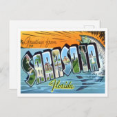 Sarasota, Florida  Big Letters Briefkaart (Voorkant / Achterkant)
