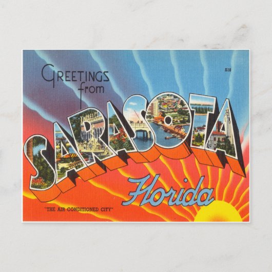 Sarasota Florida Briefkaart (Voorkant)