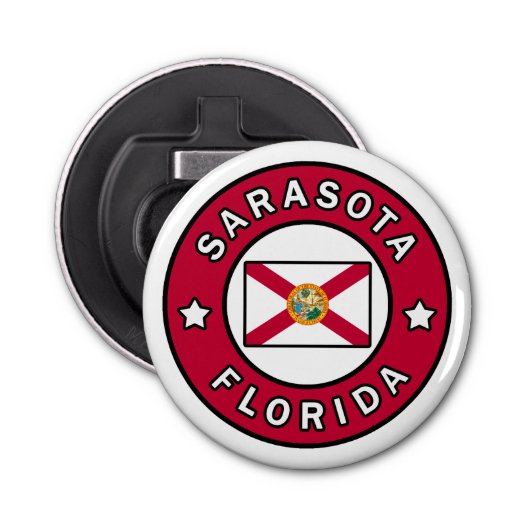 Sarasota Florida Button Flesopener (Voorkant)