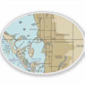 Sarasota Florida Grafiek Sticker (Voorkant)