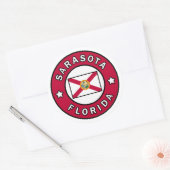 Sarasota Florida Ronde Sticker (Envelop)