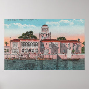 Sarasota, Florida - Uitzicht van John Ringling Poster
