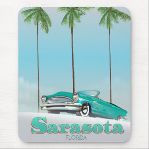 Sarasota Florida Vintage stijl reisposter Muismat