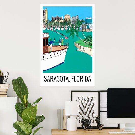 Sarasota Floride 24x36 POSTER (Bureau à domicile)