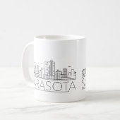 Sarasota, Floride Stylisé Skyline Café Mug (Devant gauche)