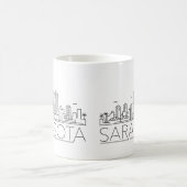 Sarasota, Floride Stylisé Skyline Café Mug (Centre)