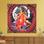 Sarasvati - Wrapped Canvas (Insitu (Woonkamer))