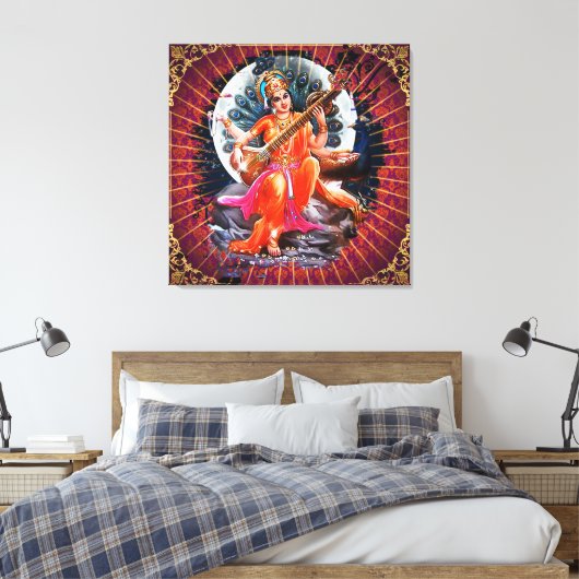 Sarasvati - Wrapped Canvas (Insitu (Slaapkamer))