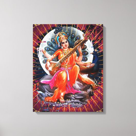 Sarasvati - Wrapped Canvas Afdruk (Voorkant)